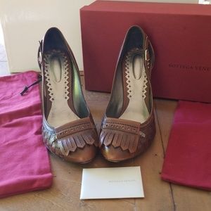 Bottega Veneta Brown Leather Pumps size 39.4